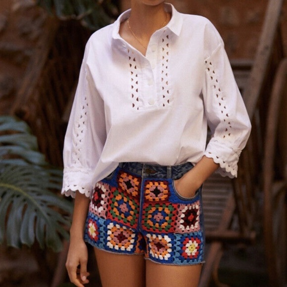 FARM Rio Pants - FARM Rio Colorful Crochet Women Shorts